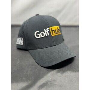 Golf Gods Australia “Golf Hub” Black Orange Snapback Hat Mesh Back Melin Style